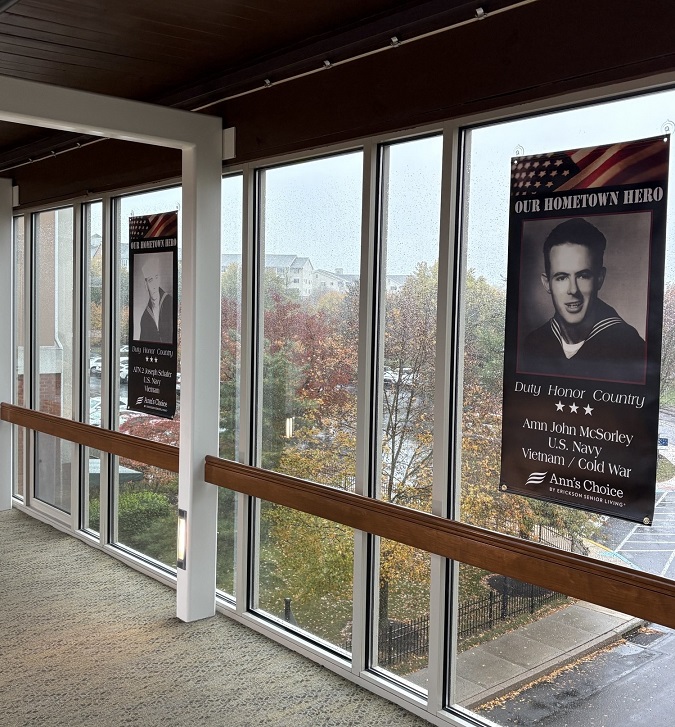 Ann's Choice Honors Military Veterans with Campus Banner Display Initiative