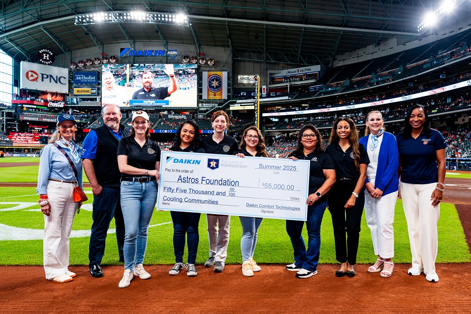Daikin and Astros Foundation Launch 'Cooling Communities' Program with $55,000 Donation