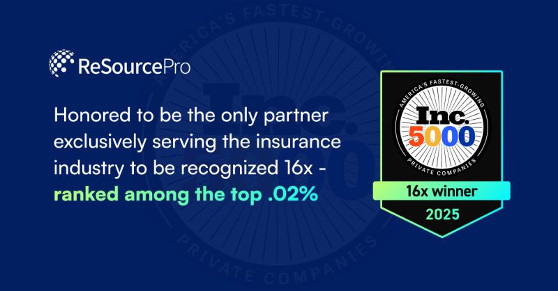 ReSource Pro Secures 16th Inc. 5000 Ranking, Highlighting Unprecedented Growth in the Insurance Sector