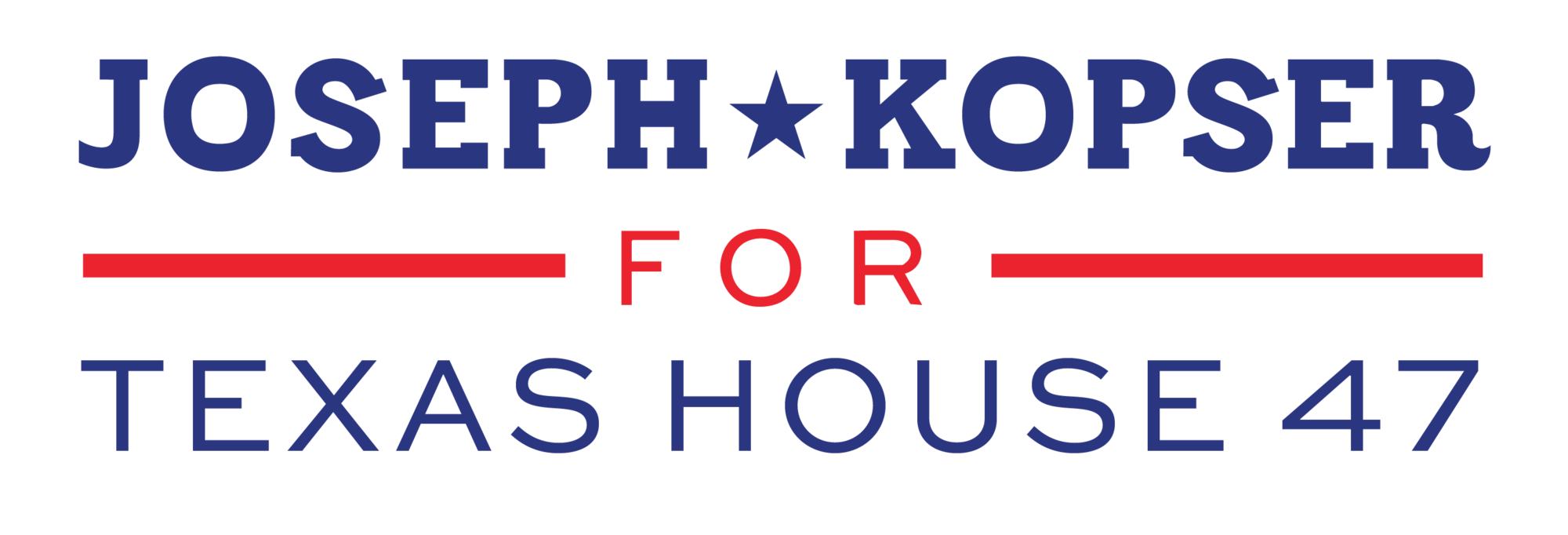 Kopser for Texas House 47 Logo