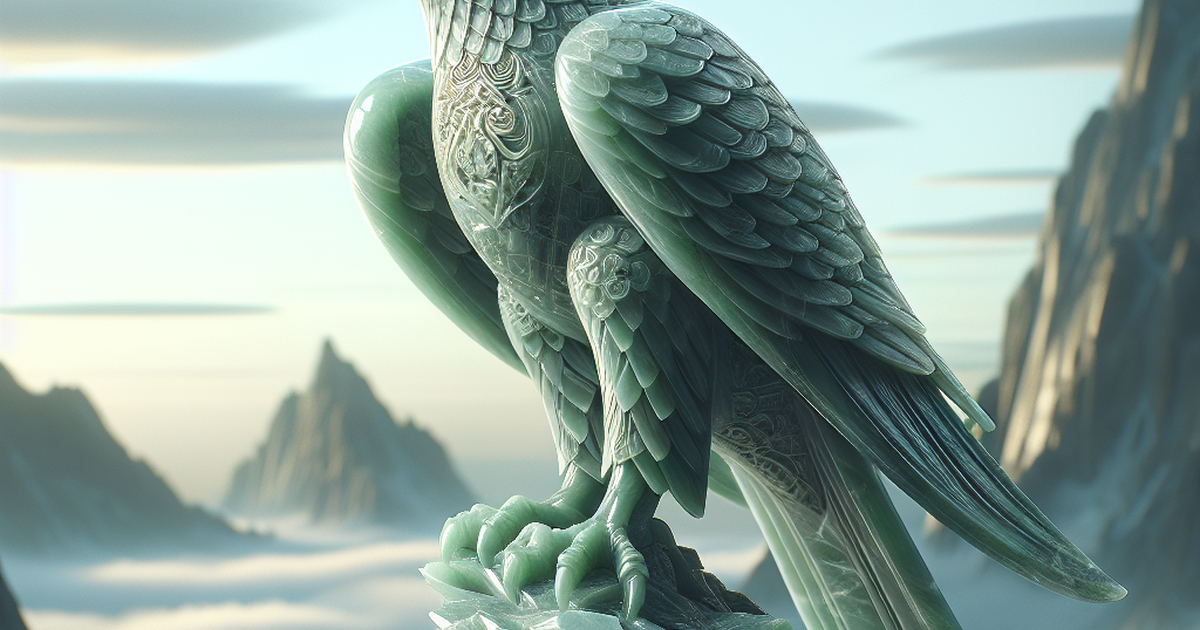 Canadian Sculptor Showcases Rare Jade Falcon at Saudi International Exhibition