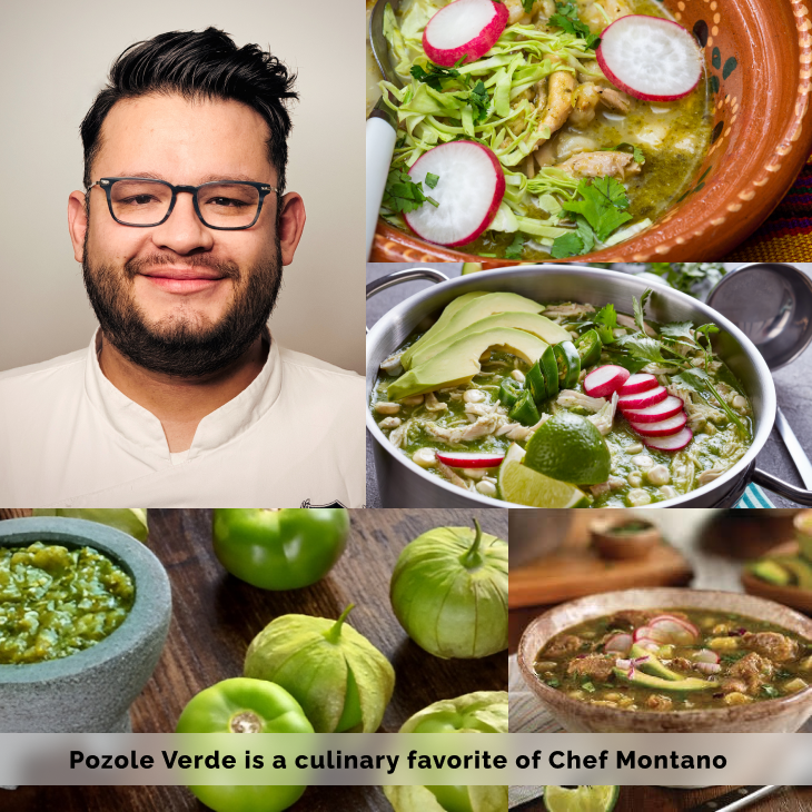 Chef Montano, recently recognized with his inclusion on Club & Resort Business’s "40 Under 40" list, reveals one of his favorite dishes: Pozole Verde.