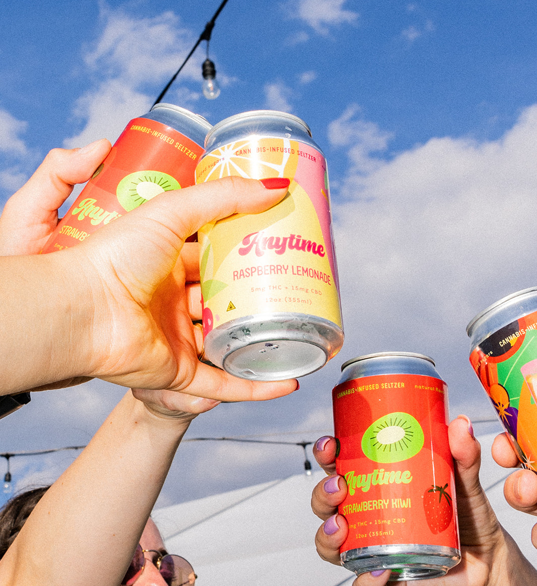 Anytime is a women-owned, hemp-infused seltzer brand offering a low-dose, zero-calorie, zero-sugar option for the cannacurious.