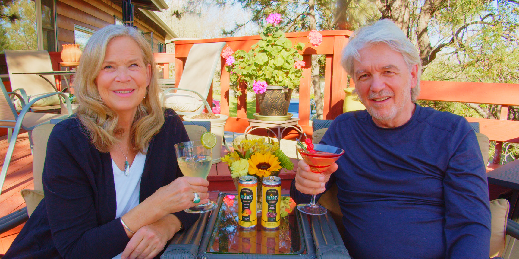 Mary Eggers Bernuth and Rhyno Stinchfield, Founders of Pharos Premium Infused Beverages