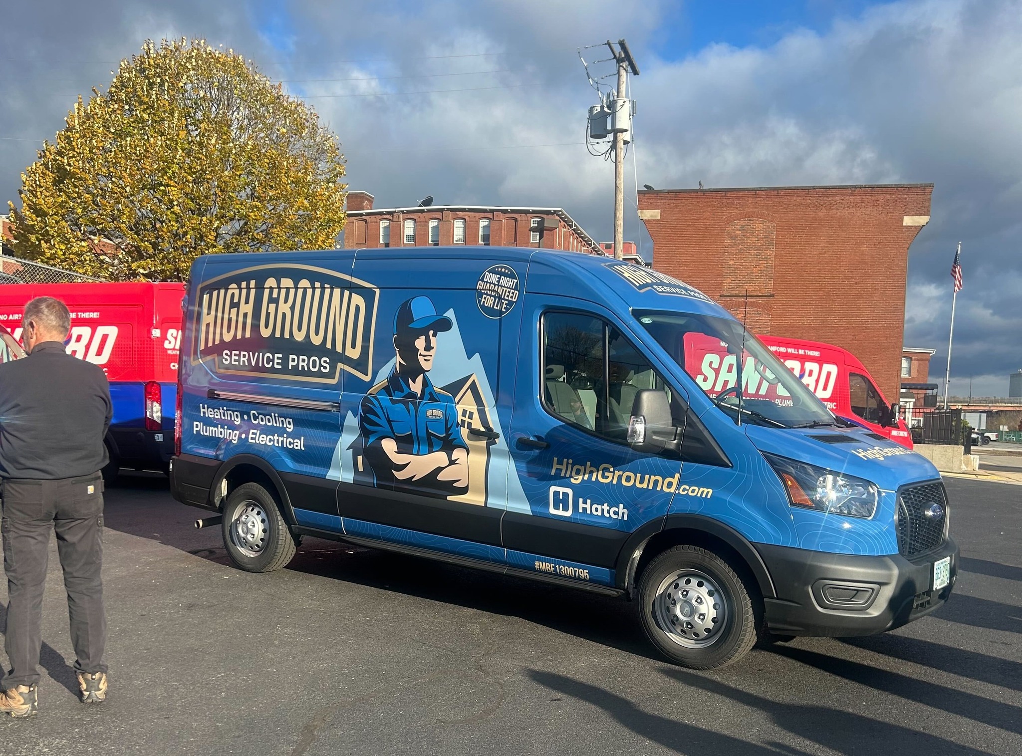 A new truck is unveiled at the High Ground headquarters.