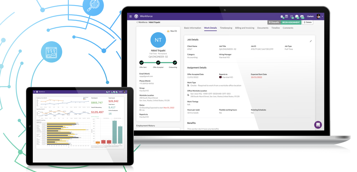 Analytics in easy-to-read dashboards with Prosperix Workforce Insights