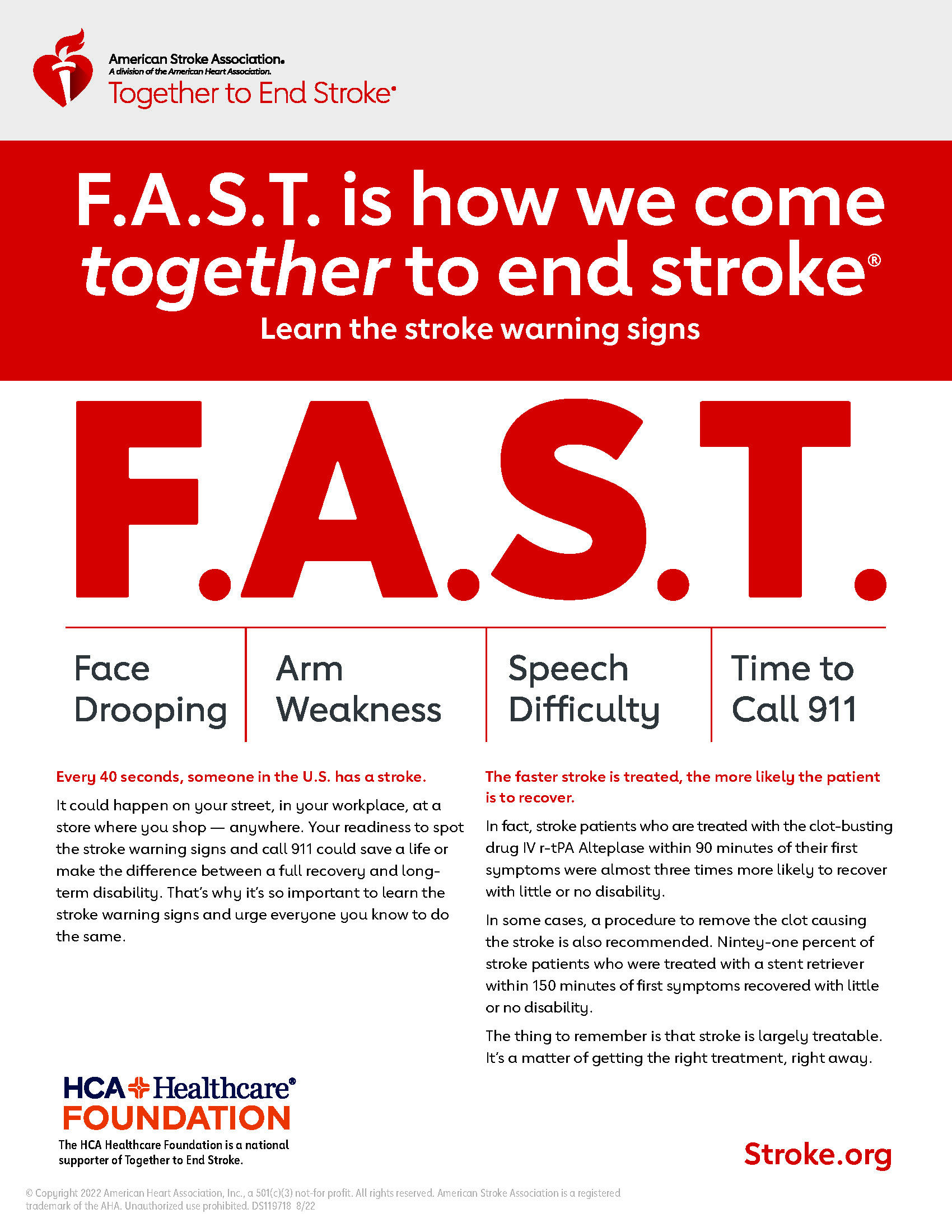 Time is Brain: American Stroke Association Urges Public Awareness of Stroke Prevention and Recognition