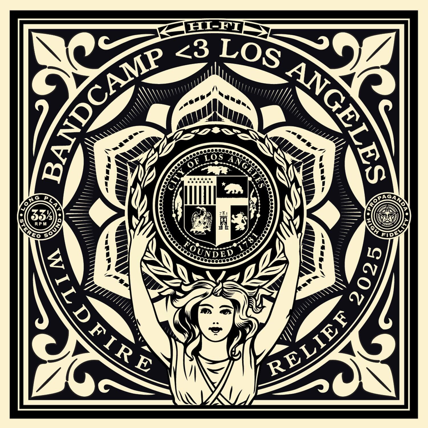 Shepard Fairey Partners with Bandcamp to Support LA Wildfire Relief Through Art