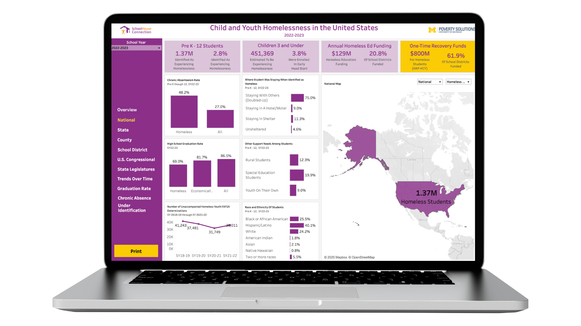 New Interactive Data Tool Reveals Scale of Student Homelessness Crisis in US Schools