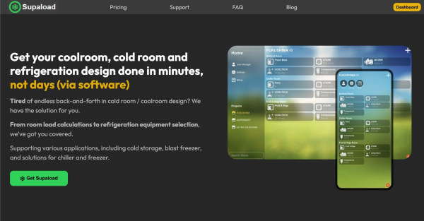 Supaload Launches Web-Based Software to Transform Refrigeration System Design
