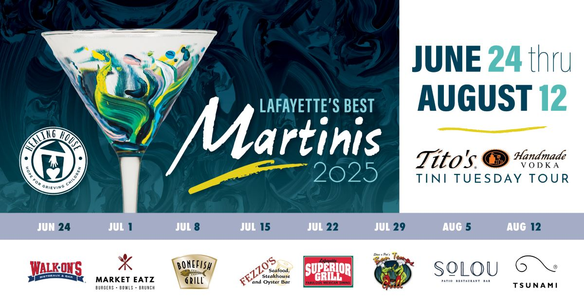 Healing House's Martini Tour and Gala: Supporting Grieving Families in Acadiana