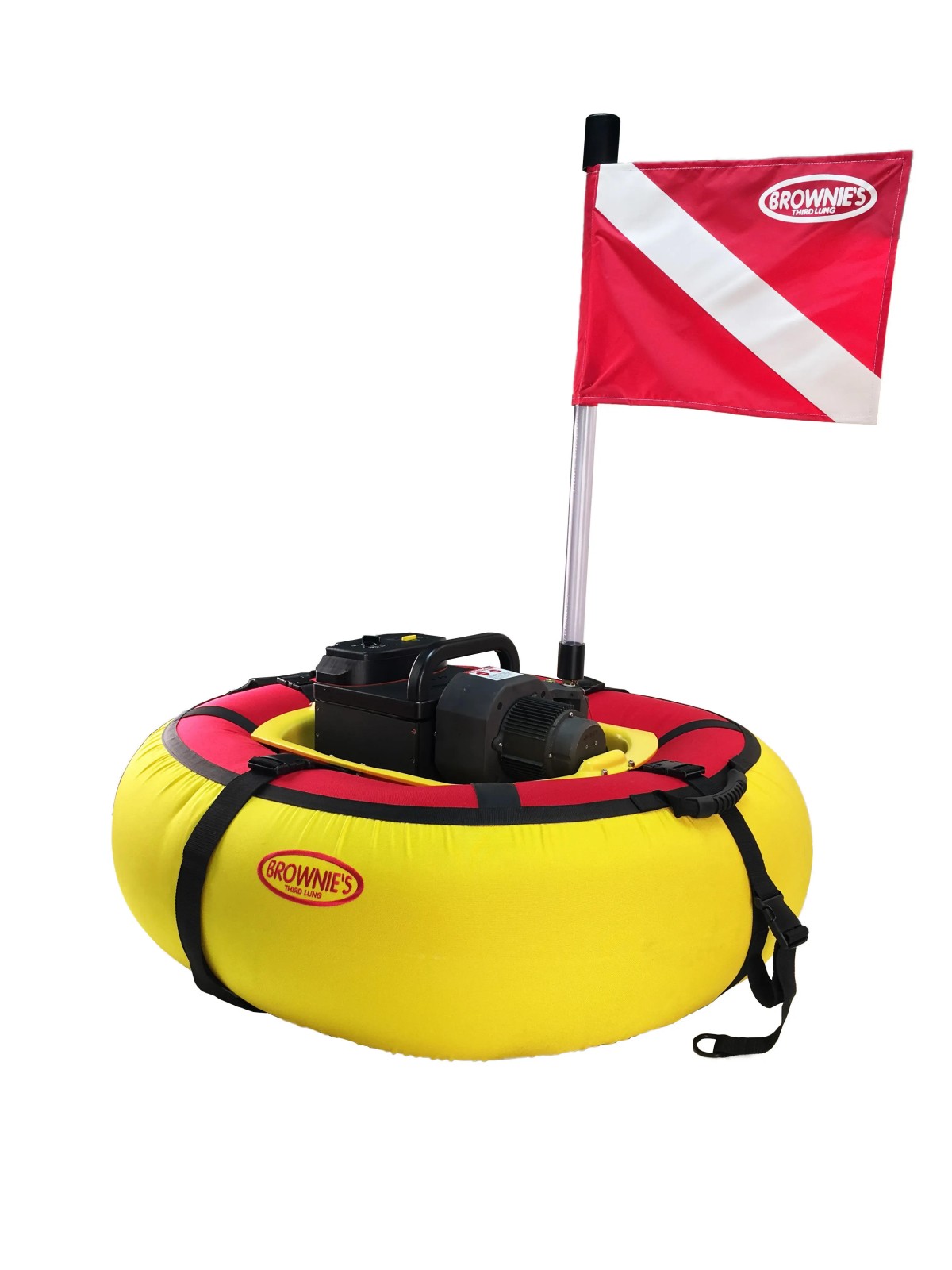 Brownie's THIRD LUNG Sea Lion System Powers Three Divers on One 18lb Battery, Replacing Nine Scuba Tank Sets