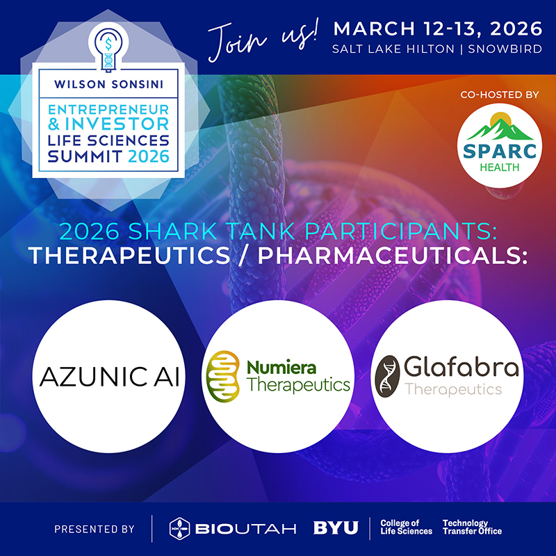 BioUtah and BYU Announce 12 Startups to Pitch at 2026 Wilson Sonsini Life Sciences Summit