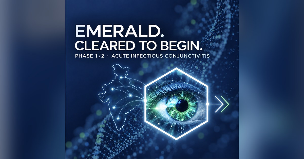 Okogen Wins CDSCO Authorization for EMERALD Phase 1/2 Study of Treyegen for Acute Infectious Conjunctivitis