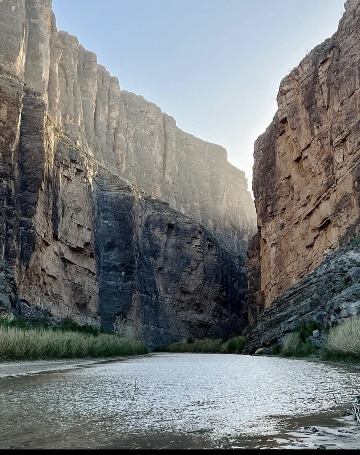This is a deep canyon in Big Bend National Park, and Mexico. It is named St. Elena Canyon.